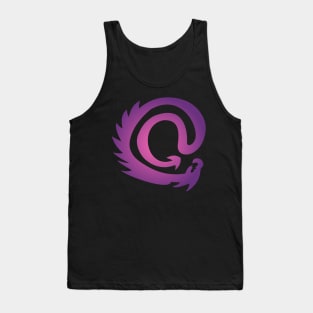 Purple And Hot Pink Vignette @ At Sign Symbol Cyber Dragon Design Tank Top